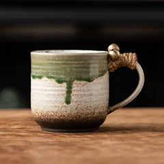 Coffee Cup With Small Bell green/white