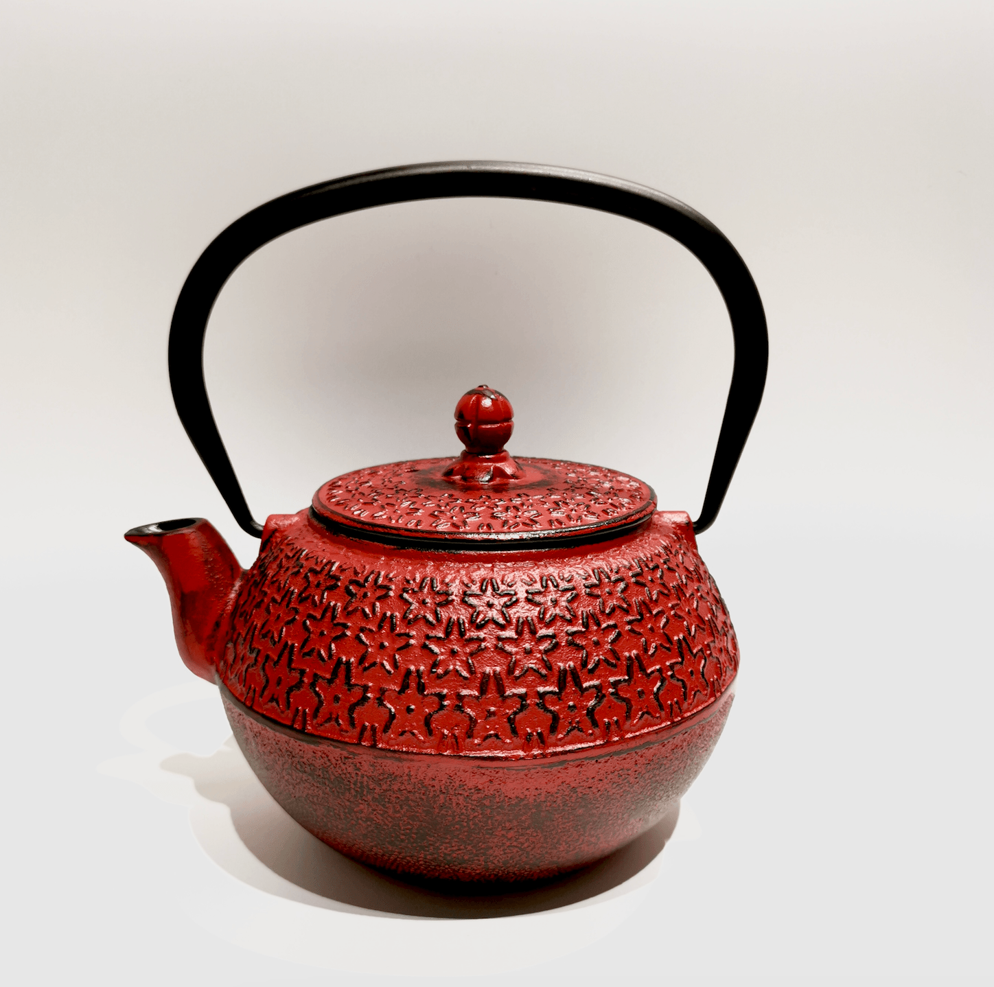 Cast Iron Teapot-Red - J Mart
