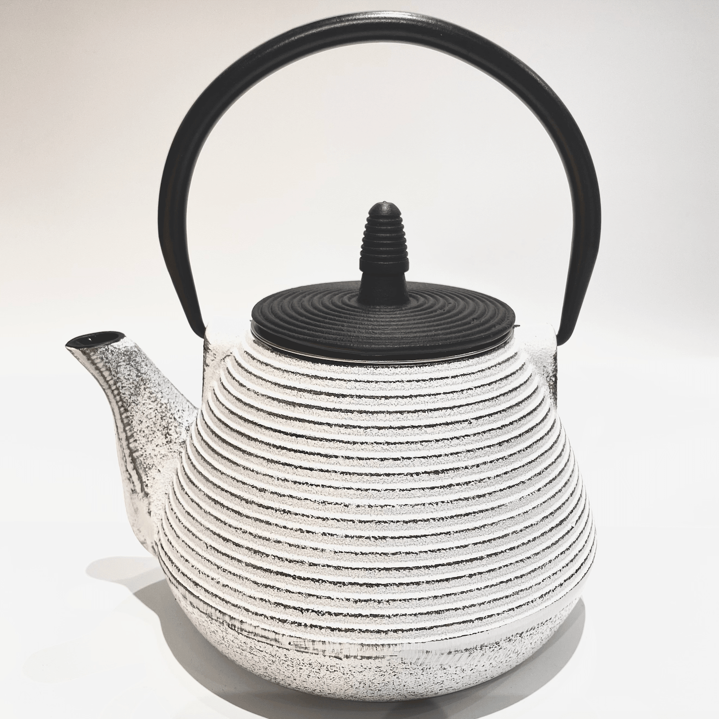 Cast Iron Teapot-White - J Mart