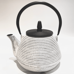 Cast Iron Teapot-White - J Mart