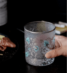 ISHIZUKA ADERIA EL DORADO vine motifs silver glass 300ml - J Mart