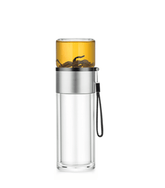 238ml tea & water separating tumbler with double-walled glass Silver - J Mart