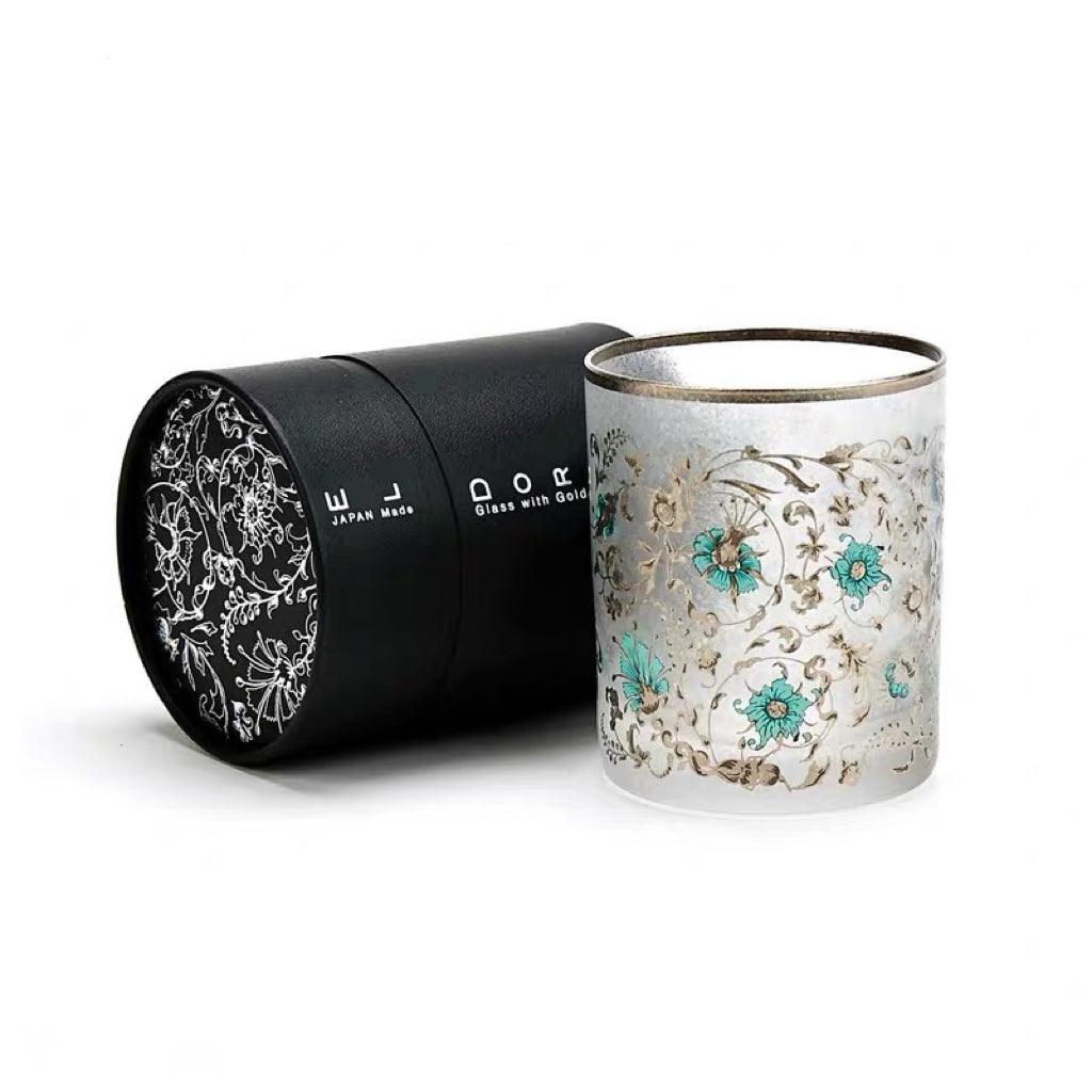 ISHIZUKA ADERIA EL DORADO vine motifs silver glass 300ml - J Mart