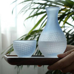 ISHIZUKA ADERIA glass sake bottle 200ml - J Mart