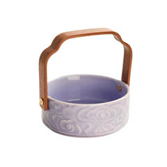 Pastry Plate With Handle light purple