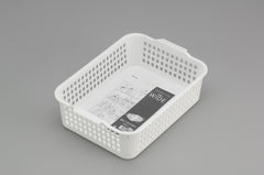 Stock Basket Wide White - Shallow