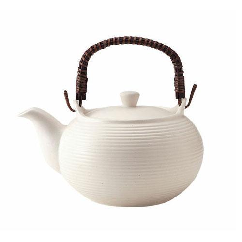 MIYAWO TAMAKI Earthenware Kettle White Open Fire Ceramic Kettle - J Mart
