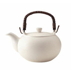MIYAWO TAMAKI Earthenware Kettle White Open Fire Ceramic Kettle - J Mart