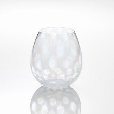 Hirota Taisho Roman glass flower bud polka dots 200ml - J Mart