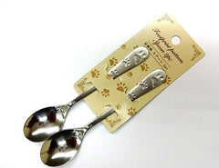2-piece set of footprint-patterned spoons
