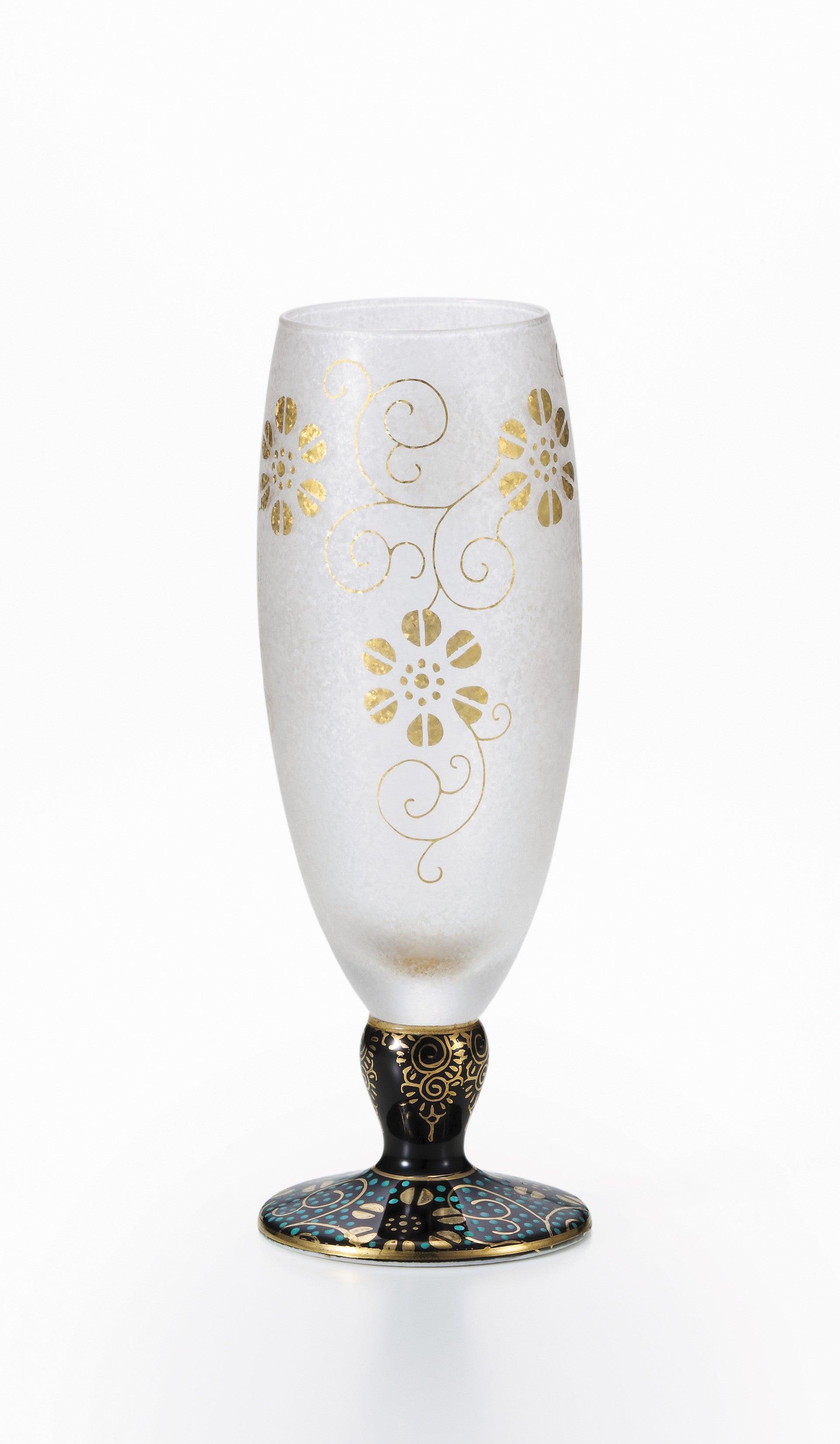 ISHIZUKA Kutani Ware Premium Nippon Taste Mizore Kutani Tetsusen sake glass 125ml - J Mart