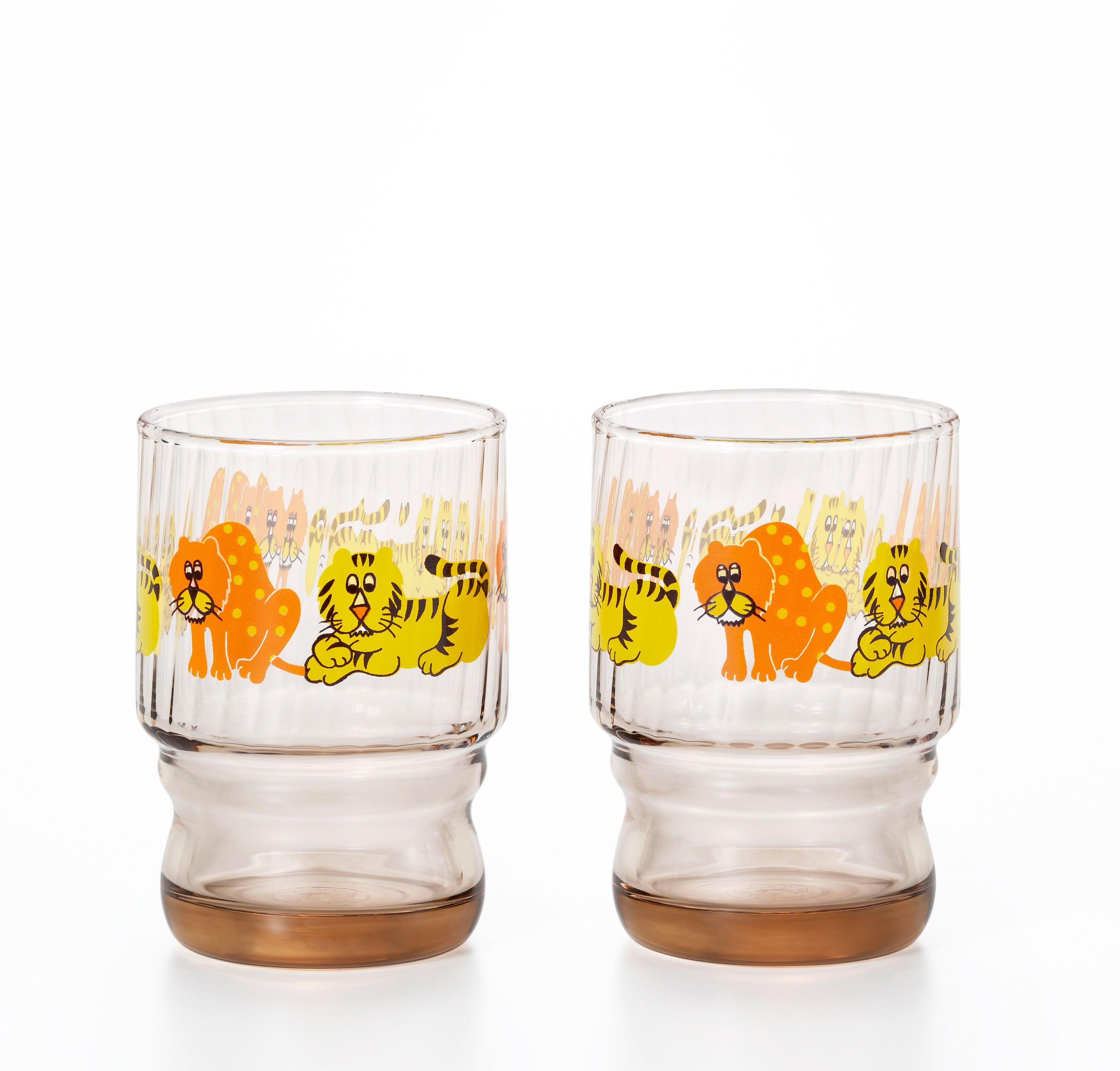 ISHIZUKA ADERIA drinking glass set-Zoo mate 235ml*2 - J Mart