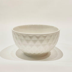 Ami-bori white tea bowl