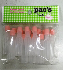 15 small sauce bottles