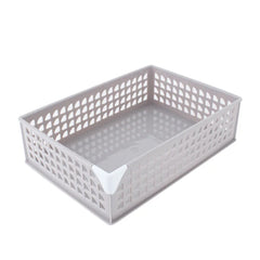 Cute Stackable Basket wide light brown