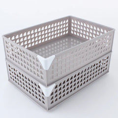 Cute Stackable Basket wide light brown