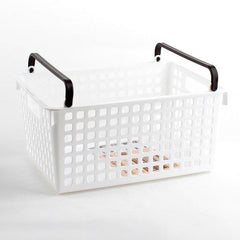 Fit Stackable Basket wide white
