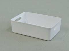PE Storage Box with Handles - White