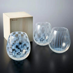 Hirota Taisho Roman glass flower bud polka dots 200ml - J Mart