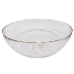 Glass bowl with gold trim 20cm