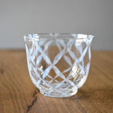 Hirota Taisho Roman glass cold tea connecting lattice 140ml - J Mart