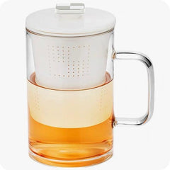 450ml Bonston Glass Cup with Ceramic infuser and lid - J Mart