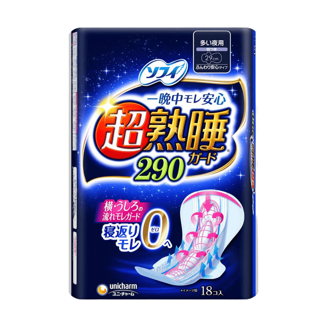 Unicharm Sophie super fit deep sleep for night with wings 290cm 18 pieces - J Mart