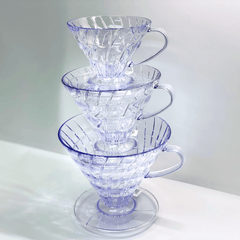 Hario V60 coffee dripper 02 clear plastic for 1-4 cups - J Mart