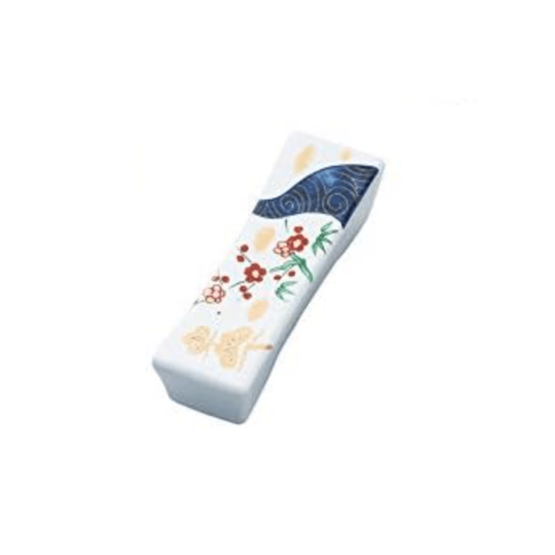 YAMAKO Minoyaki Shochiku Plum chopstick rest - J Mart
