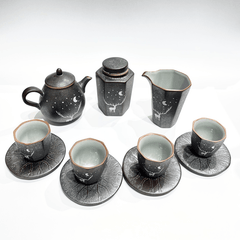 JDZ 4 cups 1 pot 1 Tea Can Deer - J Mart