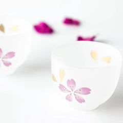 Hirota Hana Honoka sakura glass sake cup 40ml - J Mart
