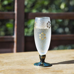 ISHIZUKA Kutani Ware Premium Nippon Taste Mizore Kutani Tetsusen sake glass 125ml - J Mart