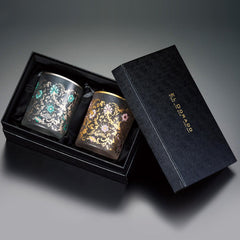 ISHIZUKA ADERIA EL DORADO vine motifs glass set 300ml*2