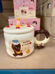 Happy All The Time Ceramic Mug – Cute Cat and Dog Edition