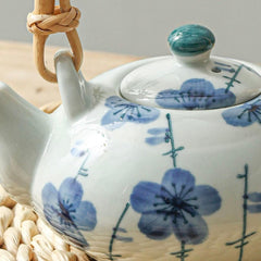 JDZ 4 cups 1 Tea pot Blue Flower - J Mart