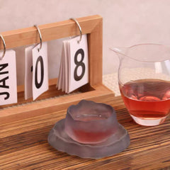 Glass Tea Cup with Plate GREY