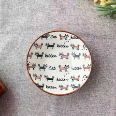 Cat Pattern Ceramic Bowl 20cm
