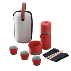 Travel bag with 1 Tea pot 5 cups - J Mart
