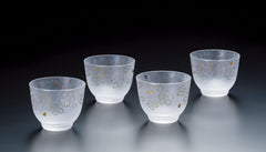 Ishizuka Sakura Cold Tea Cup 4pcs Set - J Mart