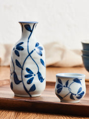 Ceramic sake karakusa sakazuki