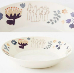 Moomin Pasta Plate 22cm (Herbarium/Nyoronyoro)