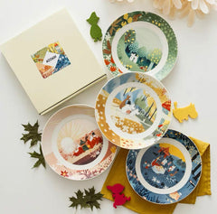 Moomin Four Seasons Plate - Single Plate (Winter/Night Party)