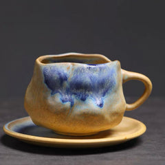 Hand-pinched ceramic coffee cup