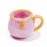 JDZ Handcrafted Glass Cup with Handle – Iridescent Glaze Series