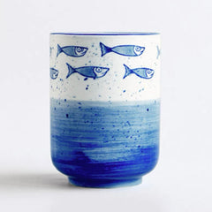 Japanese-Style Ceramic Tea Cup – Hand-painted Pattern Series