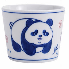 Hand-painted Panda Ceramic Cup – Blue & White Series
