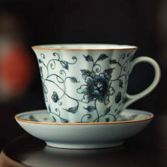 Vintage Chinese Porcelain Tea Cup & Saucer Set – Hand-Painted Floral Collection (6 Designs)