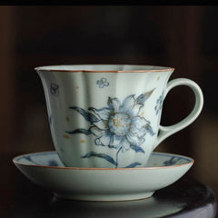 Vintage Chinese Porcelain Tea Cup & Saucer Set – Hand-Painted Floral Collection (6 Designs)
