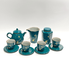 JDZ 4 cups 1 pot 1 Tea Can Deer - J Mart