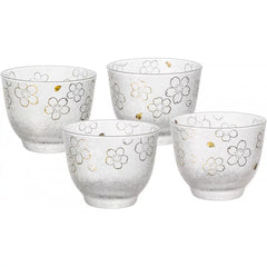 ISHIZUKA ADERIA sakura sake/tea cup set 175ml*4